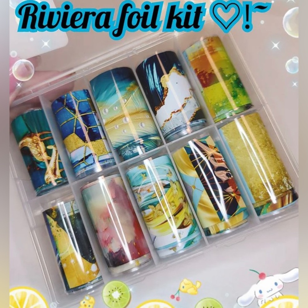 RIVIERA Nail Foil Kit 1/$15, 2/$25, 3/$30, 4/$35.$5 each additional!